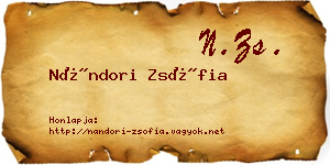 Nándori Zsófia névjegykártya