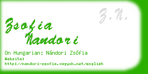zsofia nandori business card