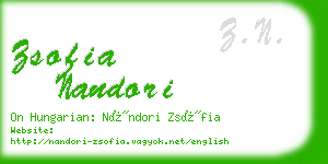 zsofia nandori business card